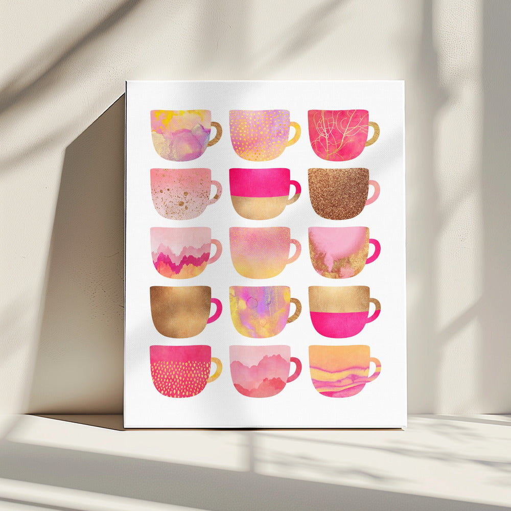 Pretty Pink Coffee Cups | Canvas