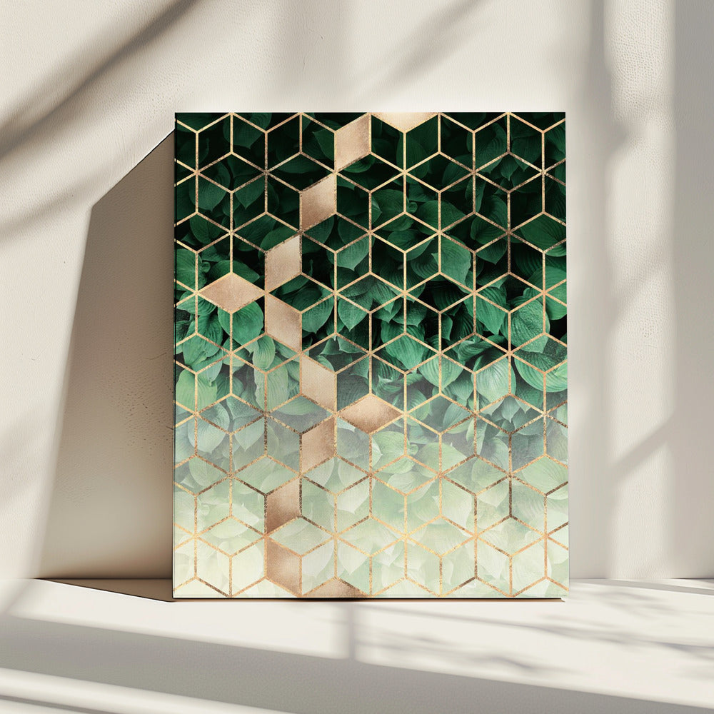 Leaves And Cubes | Canvas