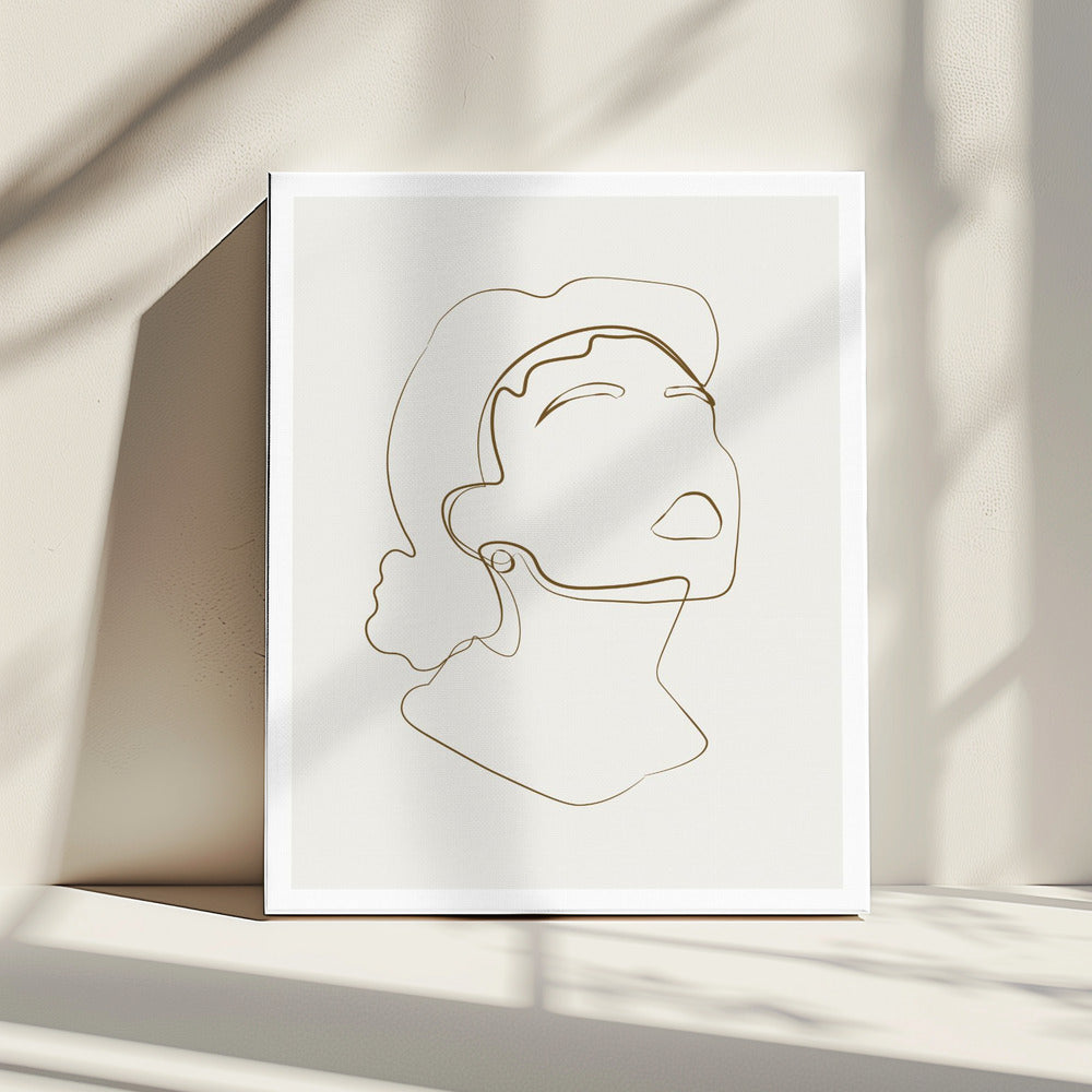 Abstract Face Line Art | Canvas