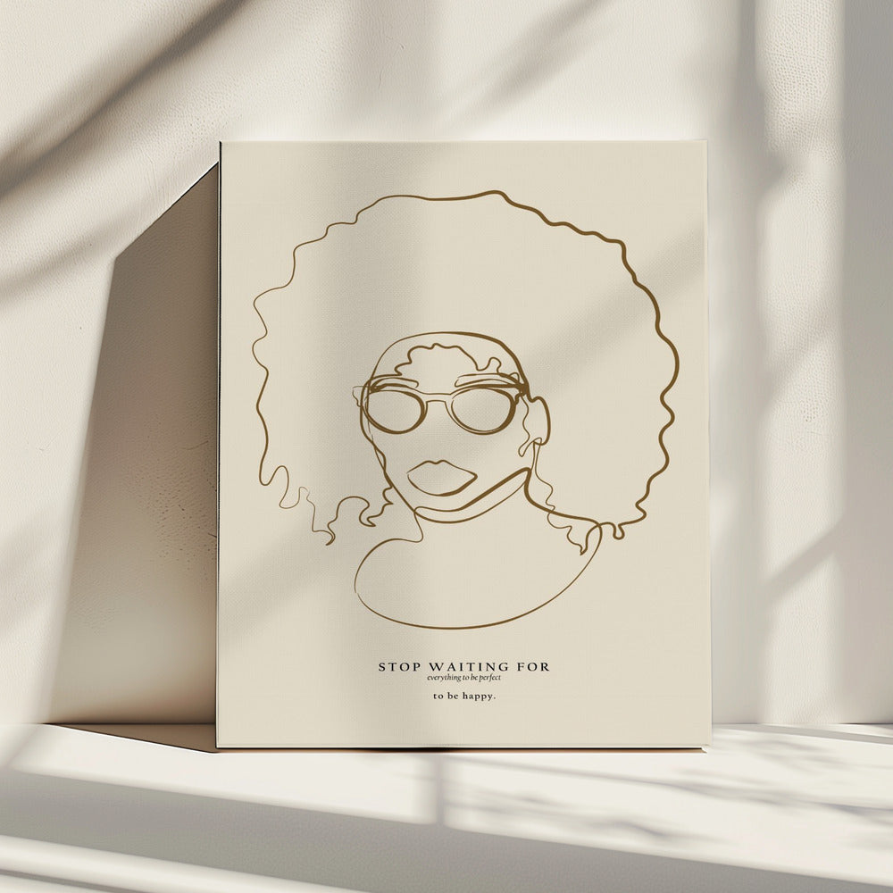 Woman face with glasses | Canvas