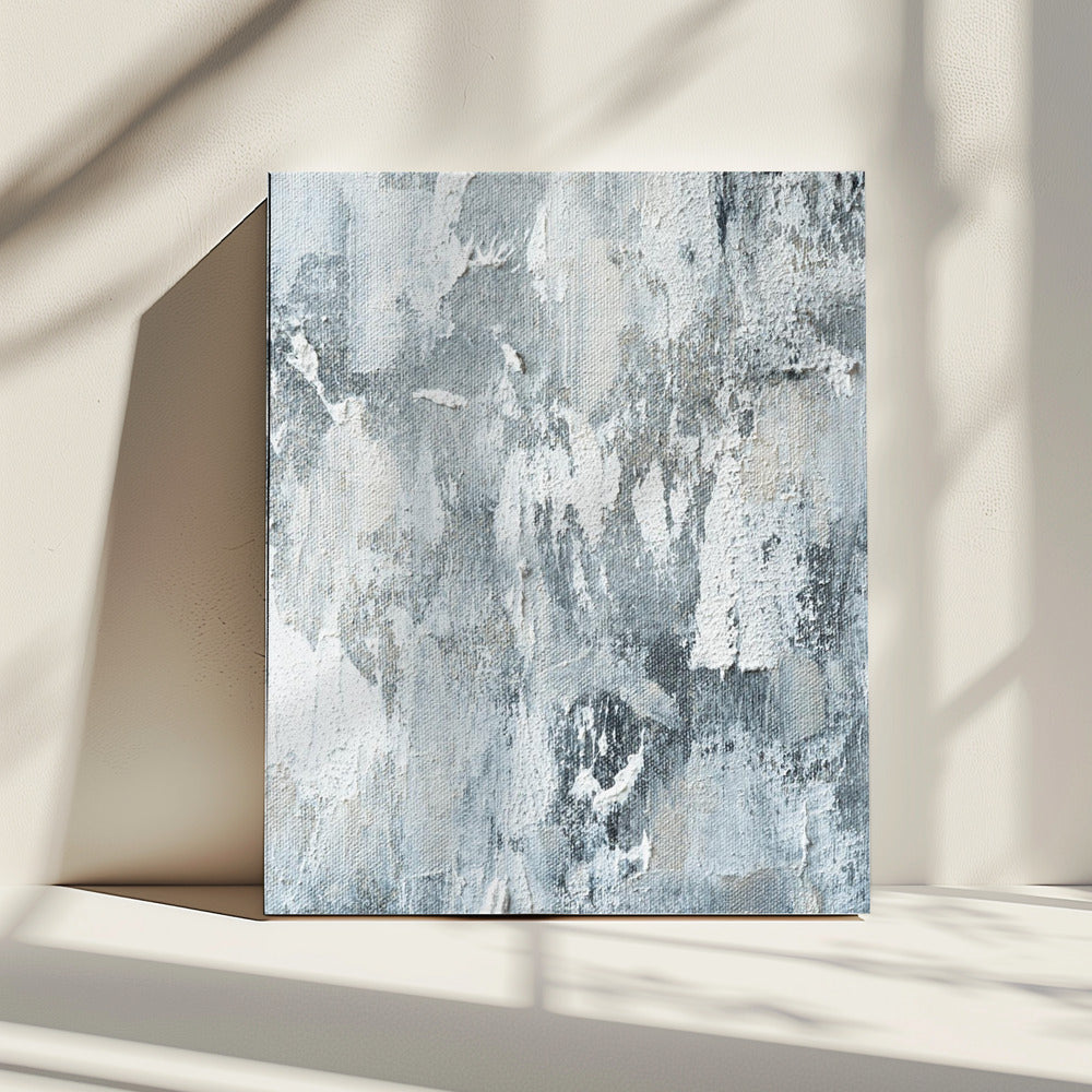 Textured Layers Of White And Gray | Canvas