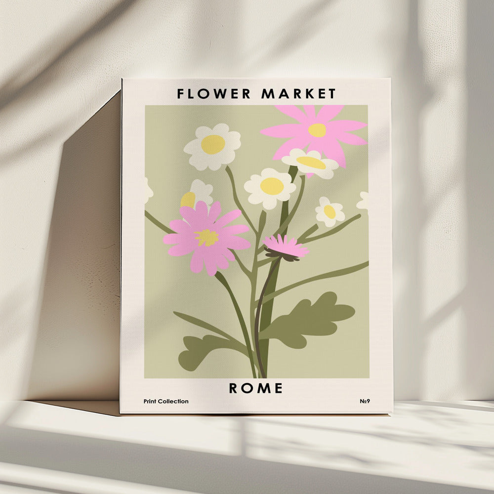 Flower Market Rome | Canvas