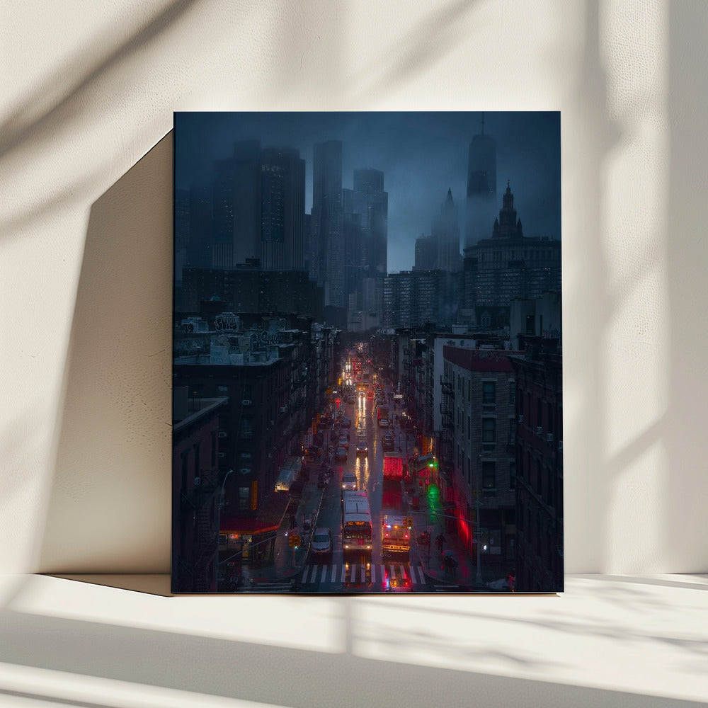 Raining China Town | Canvas