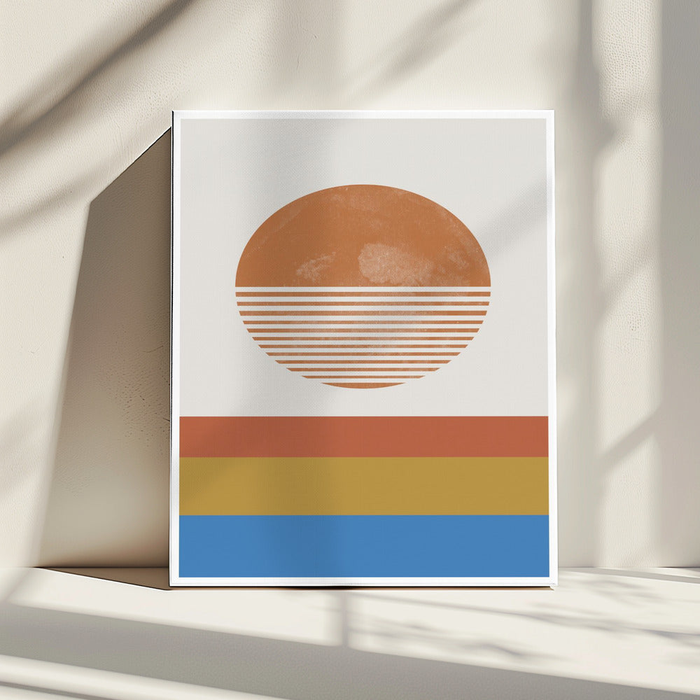 Striped Horizon Sun | Canvas