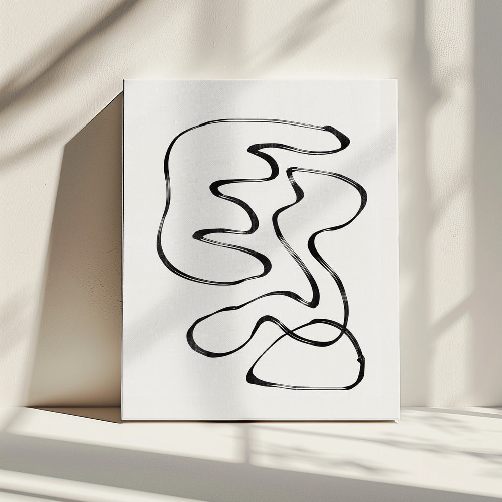 Curved Monochrome Paths | Canvas
