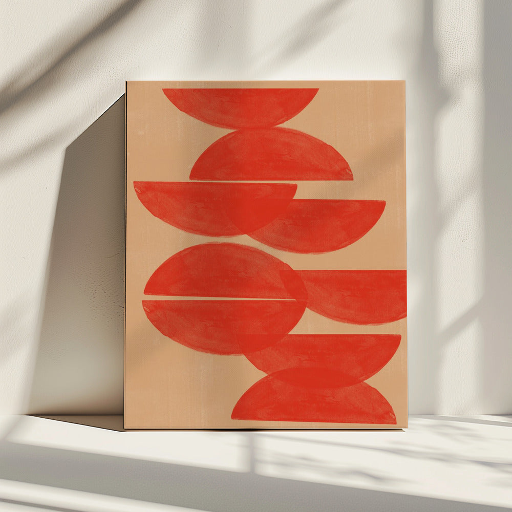 Crimson Symmetry | Canvas