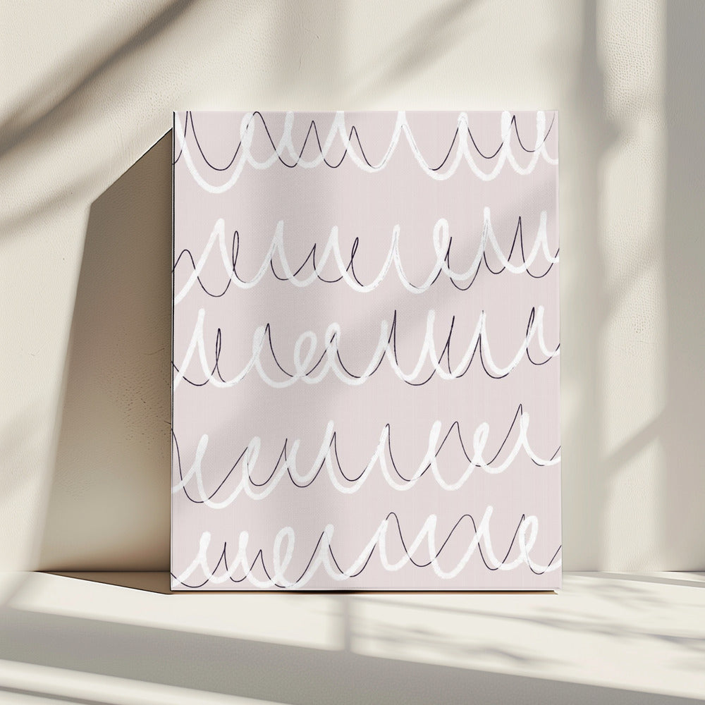 Curved Doodle Waves | Canvas