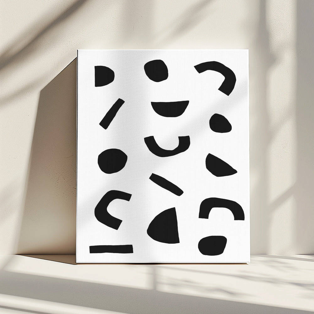 Black Shapes Dance | Canvas