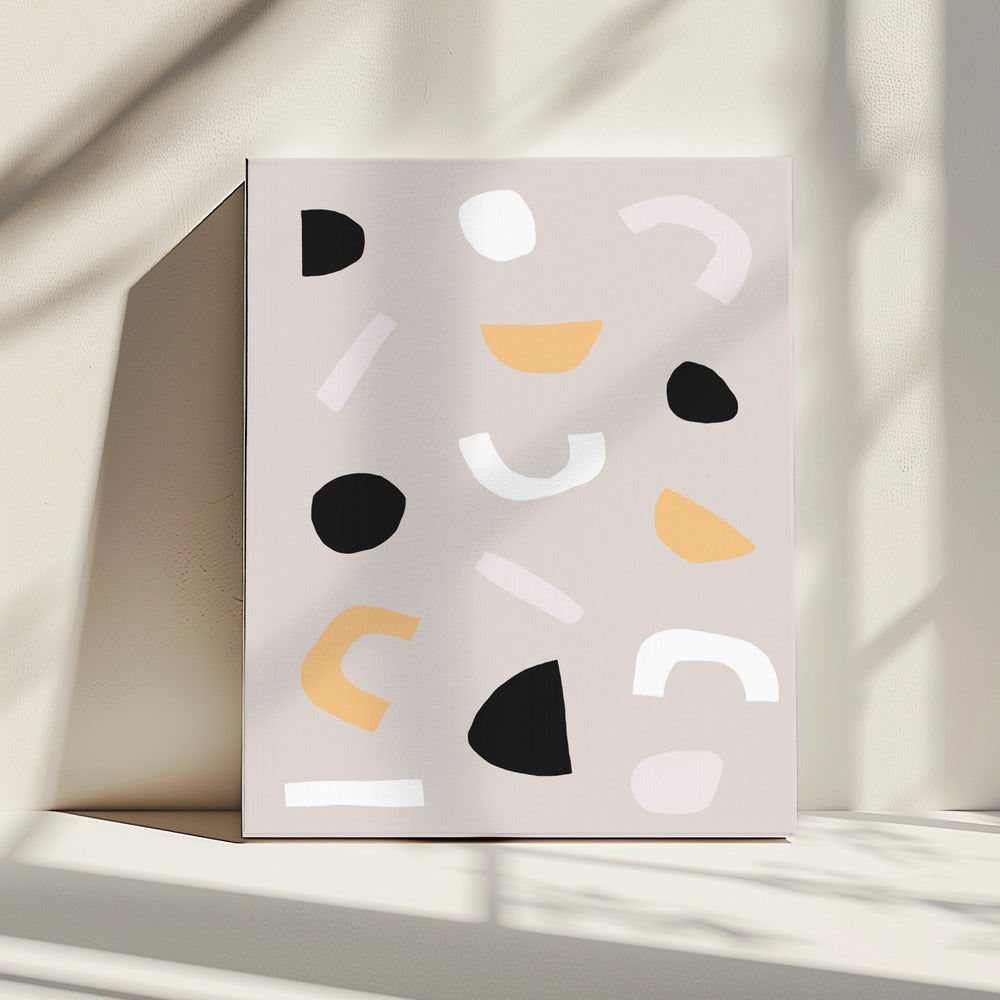 Geometric Shapes in Neutral Tones | Canvas