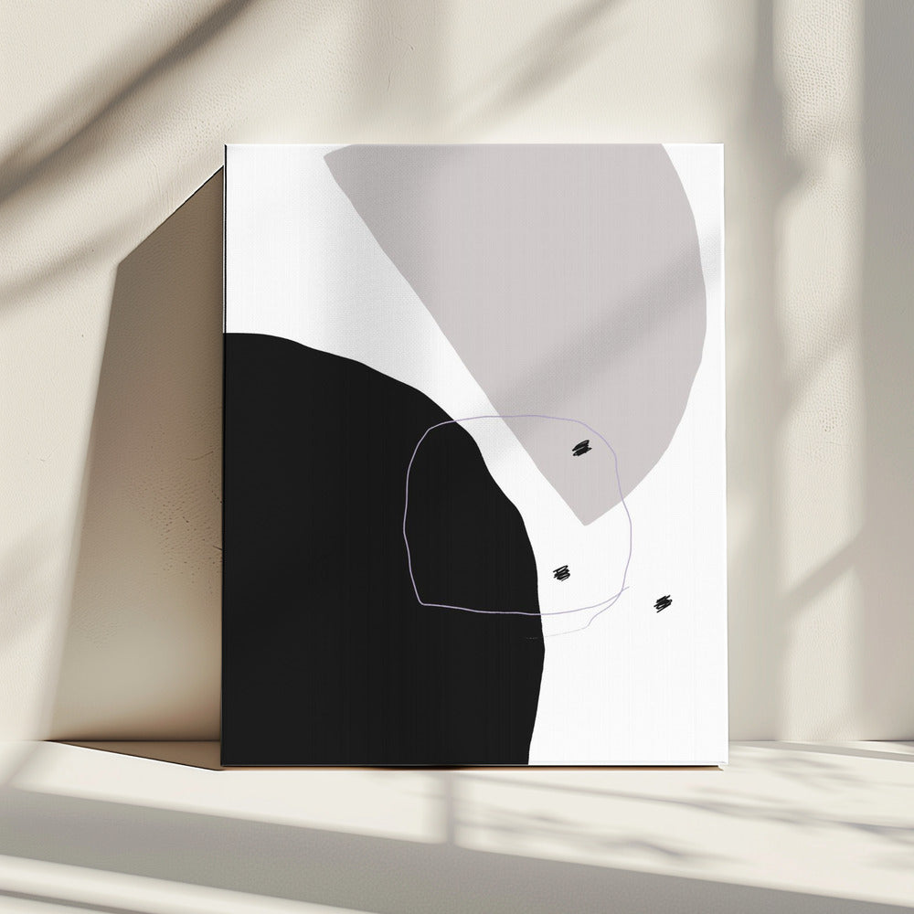 Bold Black and Gray Shapes | Canvas