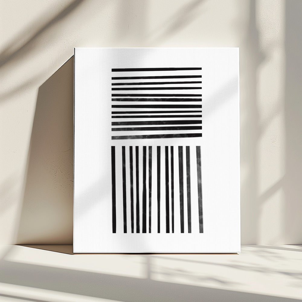 Parallel Black Lines | Canvas