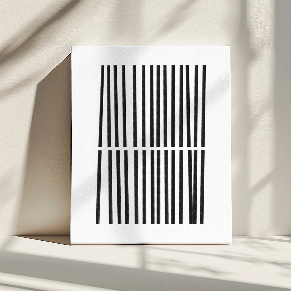 Parallel Black Lines | Canvas