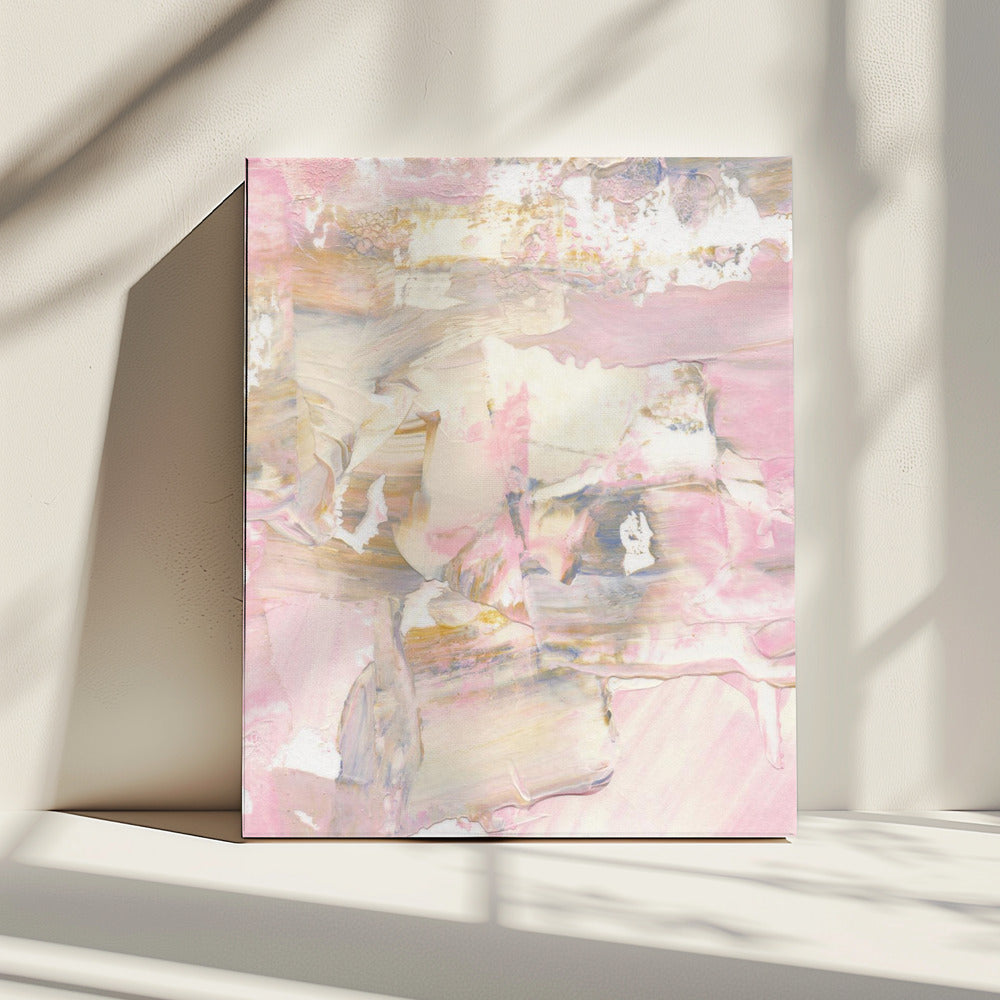 Soft Muted Pink Brushstrokes | Canvas