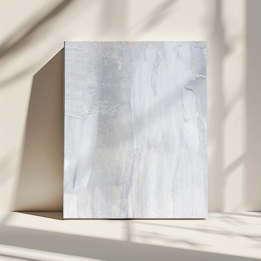 Soft Muted Gray Brushstrokes | Canvas