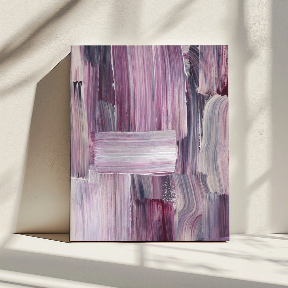 Bold Brushstrokes in Shades of Violet and Pink | Canvas