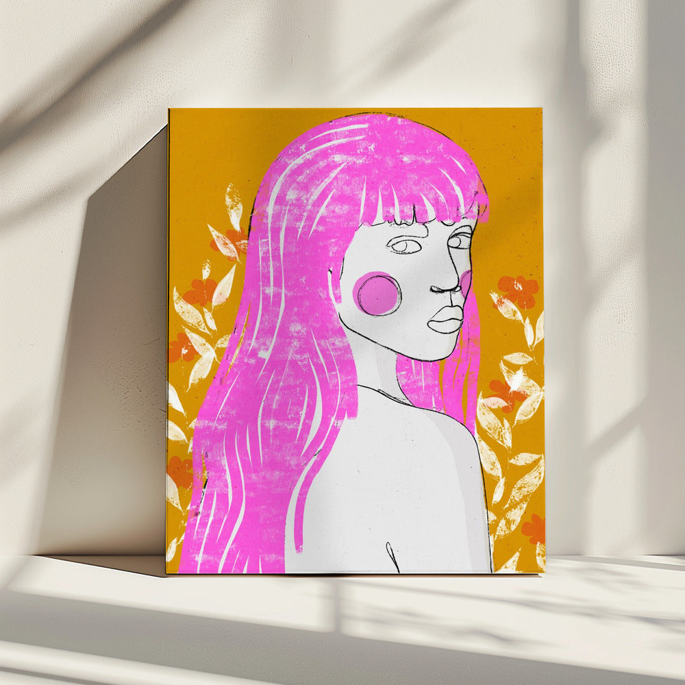 Pink Whisper Gaze | Canvas