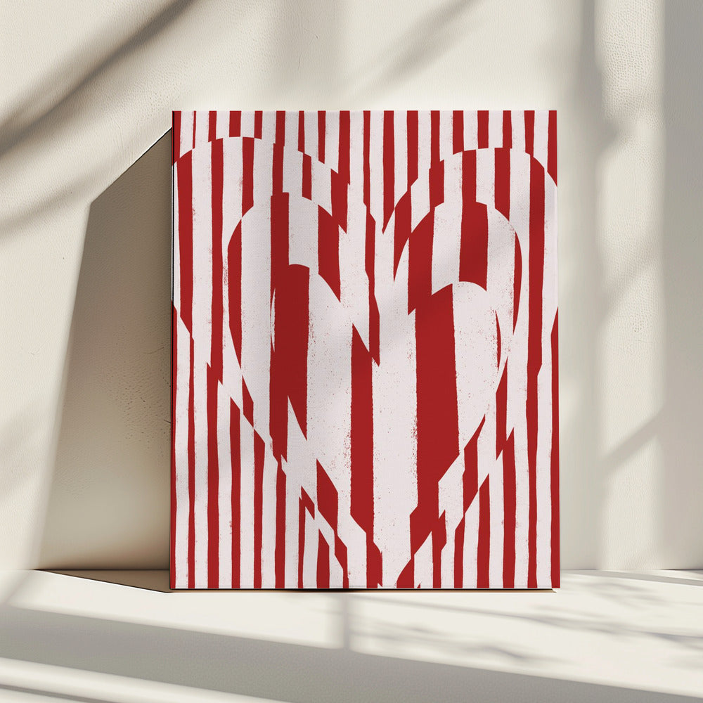 Heart in Stripes | Canvas