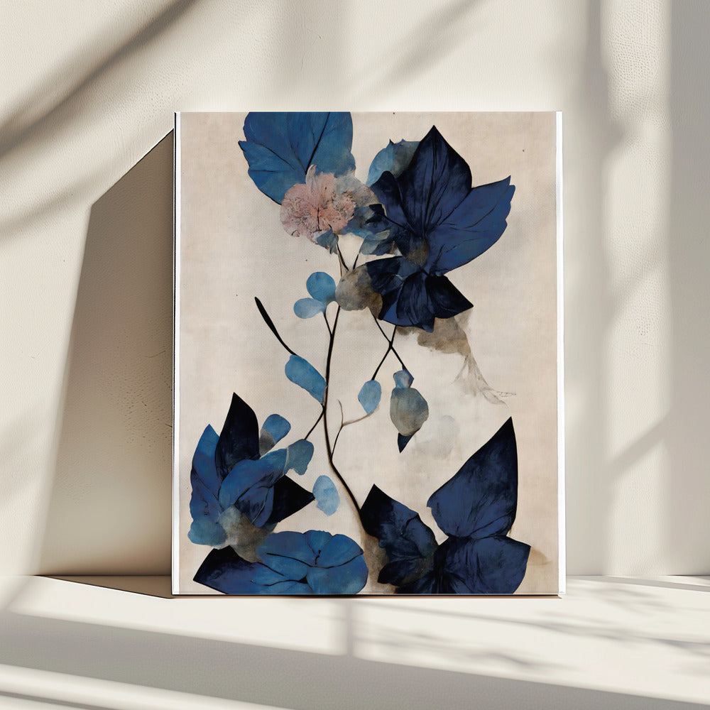 Blue Dry Flowers | Canvas