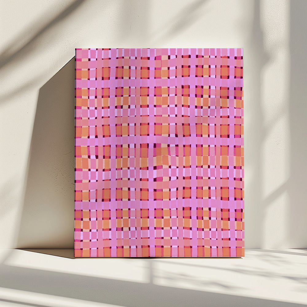 Warped Pink Lines | Canvas