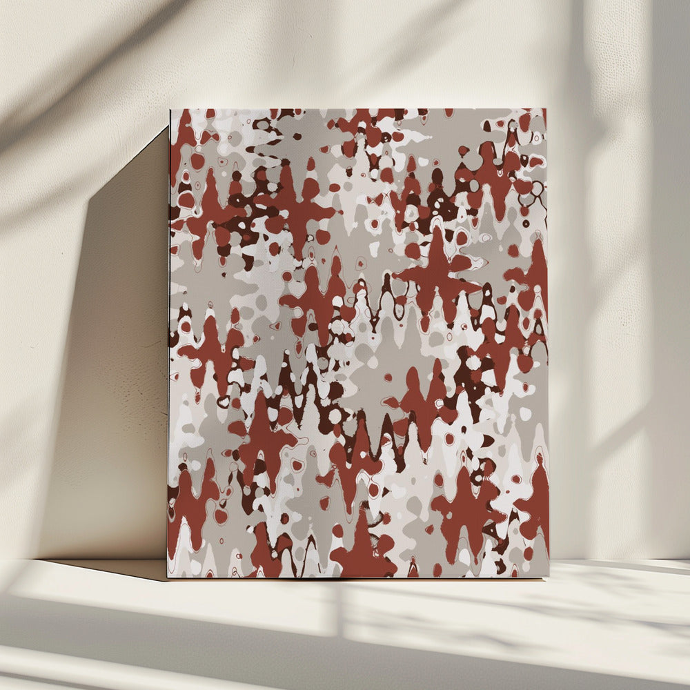 Crimson Wavescape | Canvas