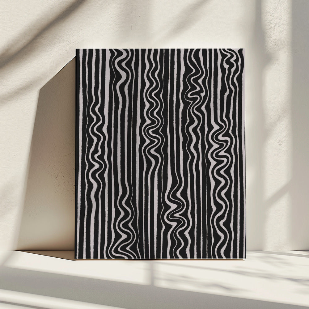 Wavy Zebra Stripes | Canvas