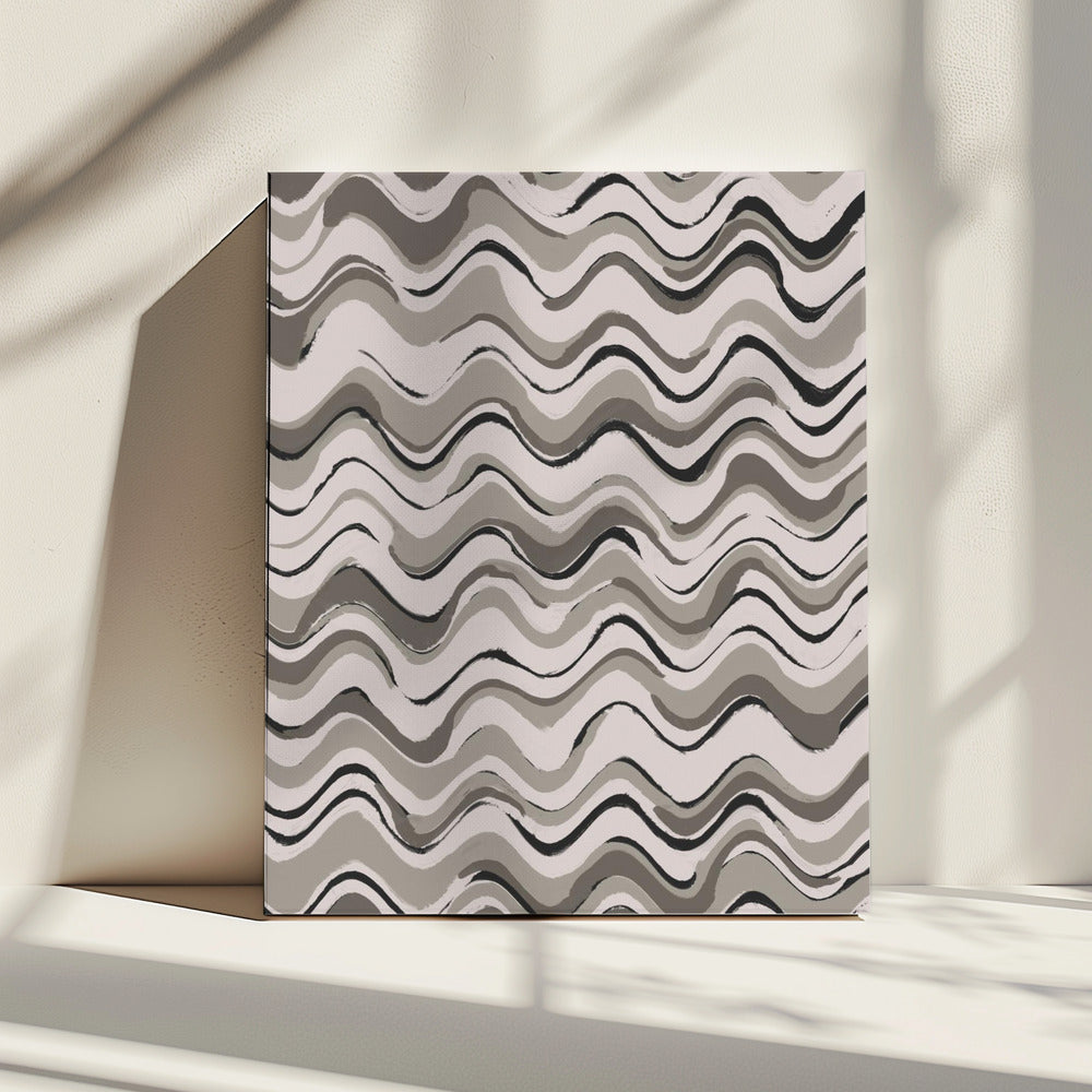 Monochrome Waves | Canvas