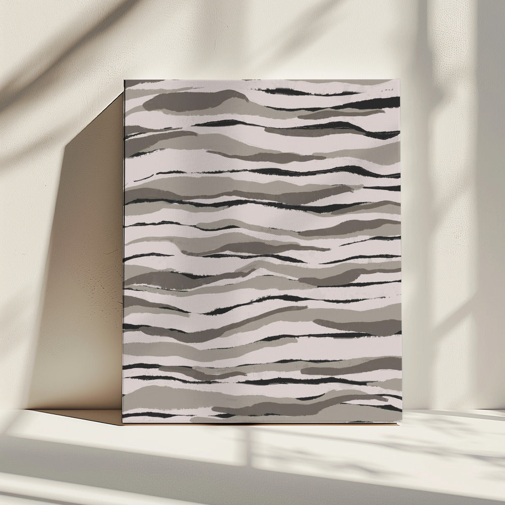 Monochrome Waves | Canvas