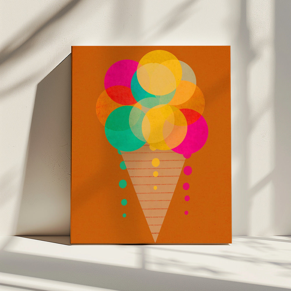 Rainbow Cone Delight | Canvas
