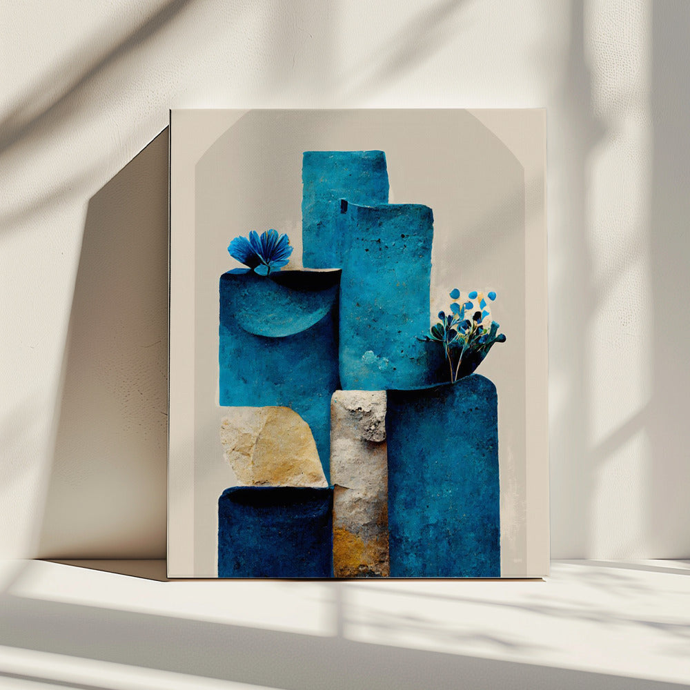 Blue Elements Rise | Canvas