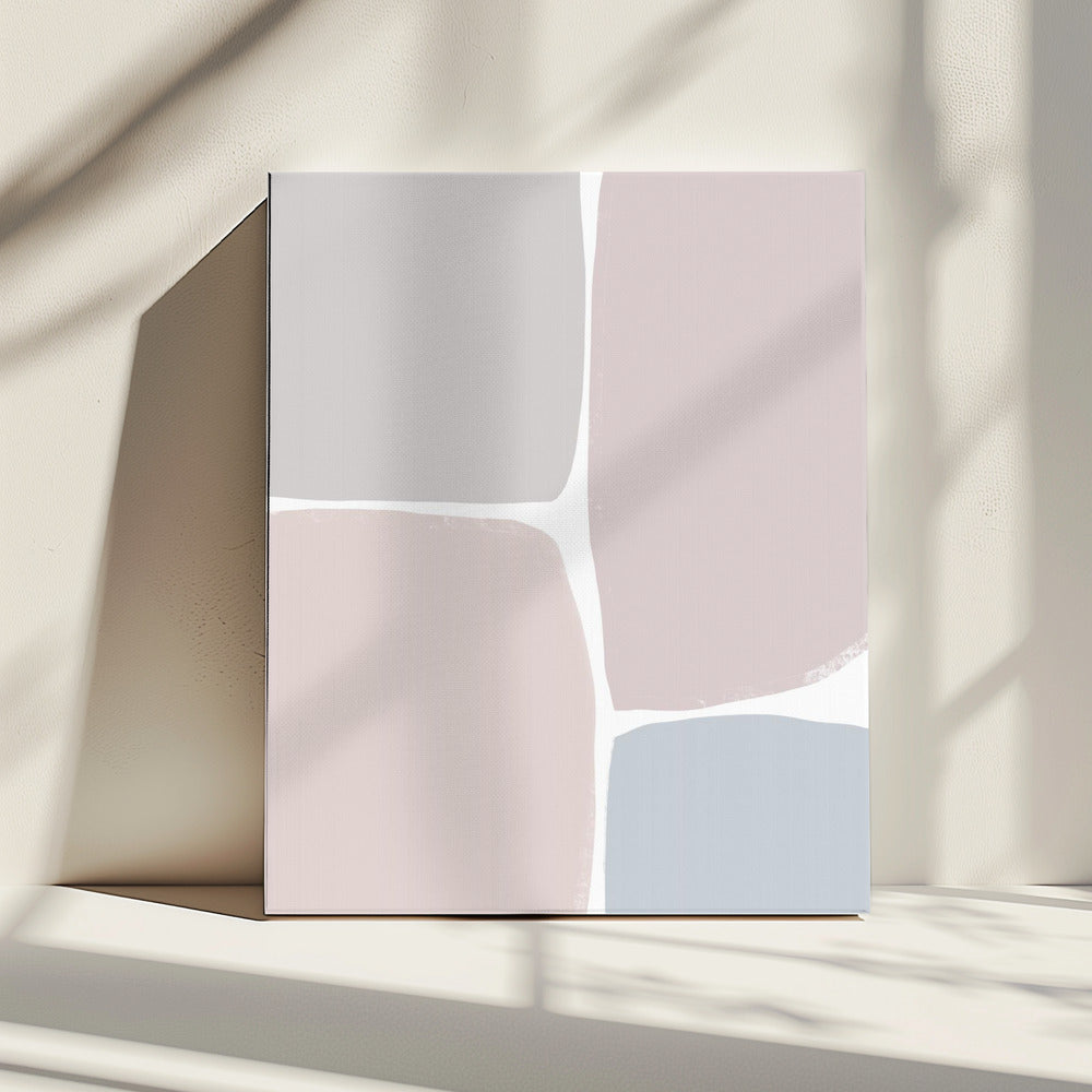Muted Geometric Blocks | Canvas