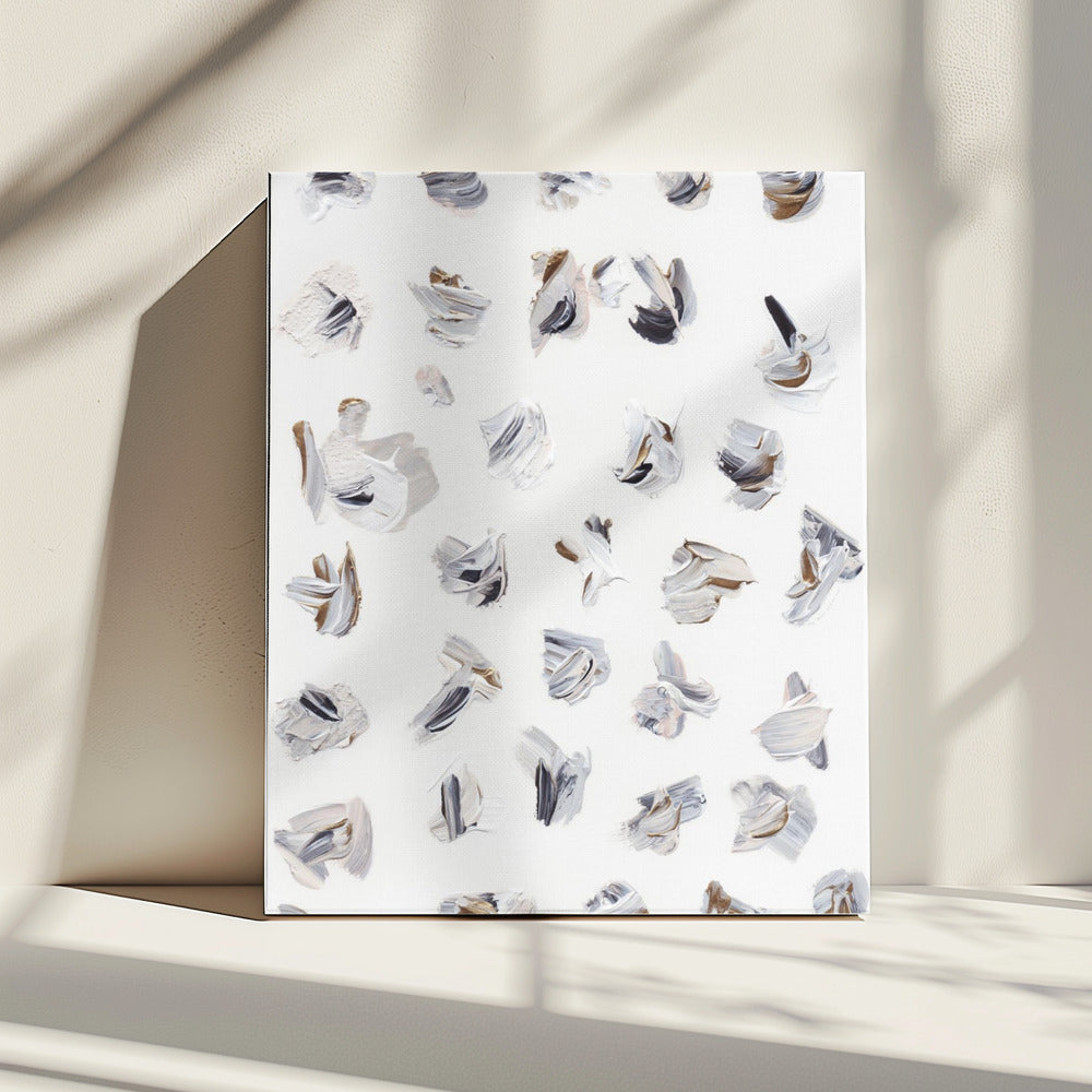 Dynamic Brushstrokes in Neutral Tones | Canvas