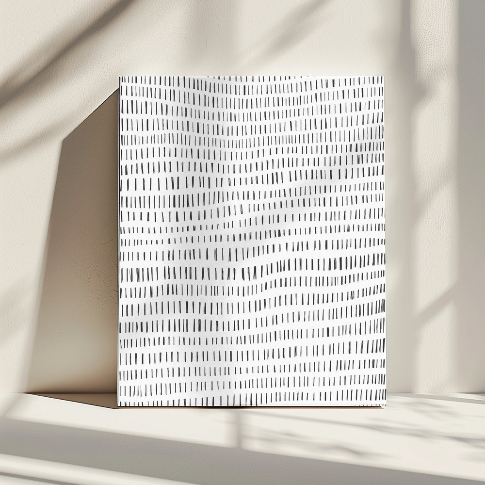 Minimalist Black Lines Rhythmically Arranged | Canvas
