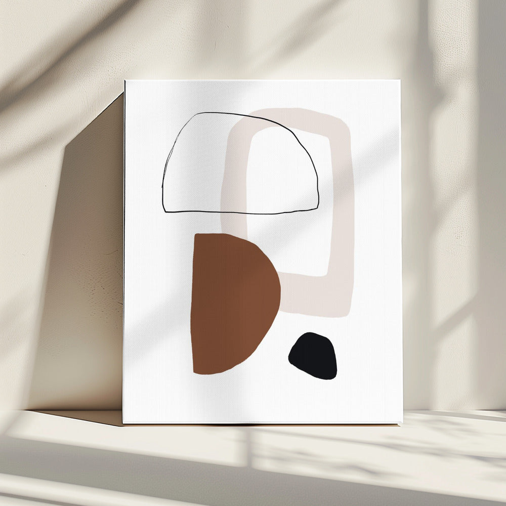 Minimalist Geometric Shapes in Earthy Tones | Canvas