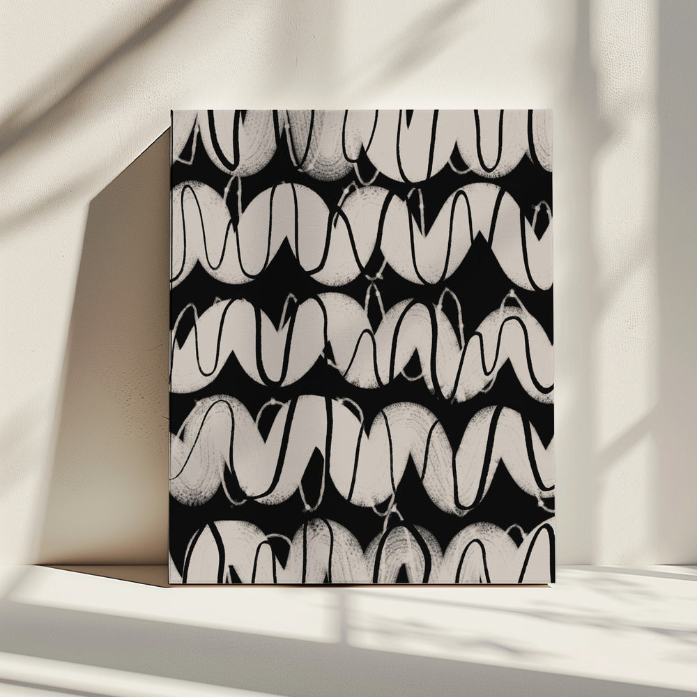 Monochrome Waves | Canvas