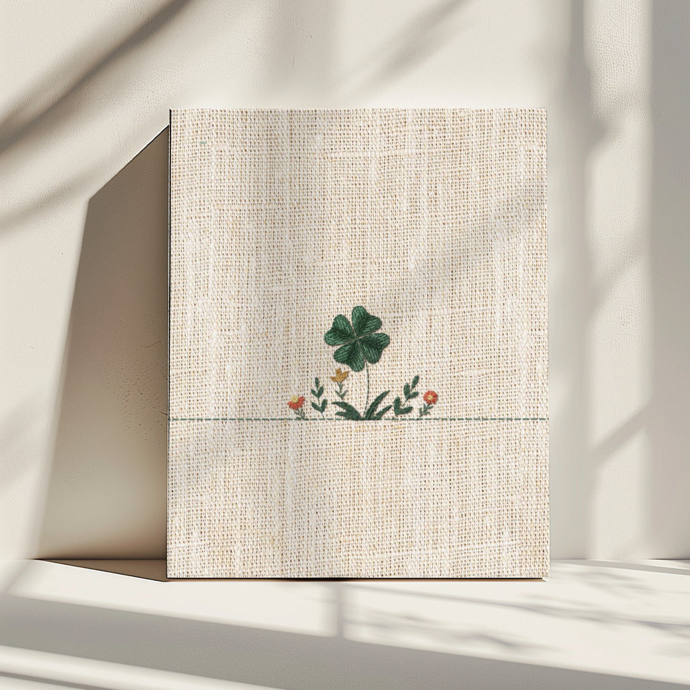 Lucky Clover Embroidery | Canvas