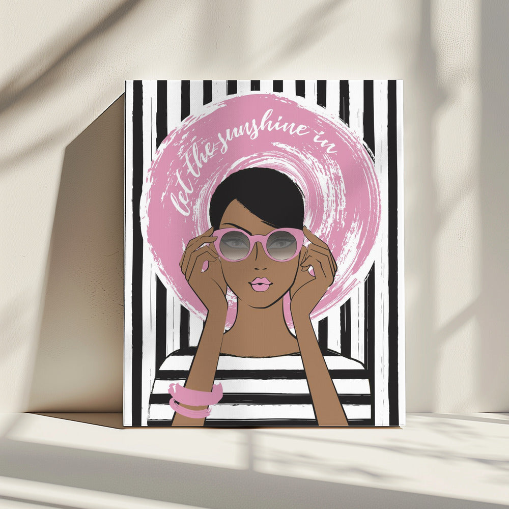 Woman in Pink Sunglasses | Canvas