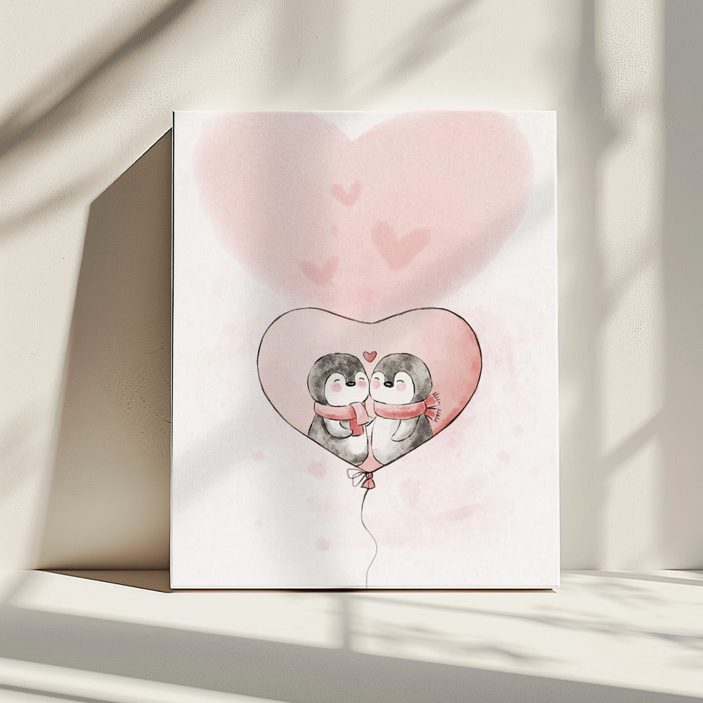 Penguin in love | Canvas