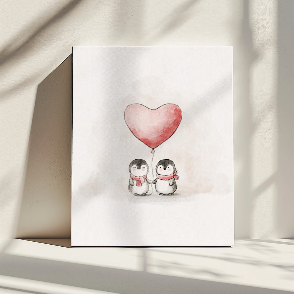 Penguin in Love | Canvas
