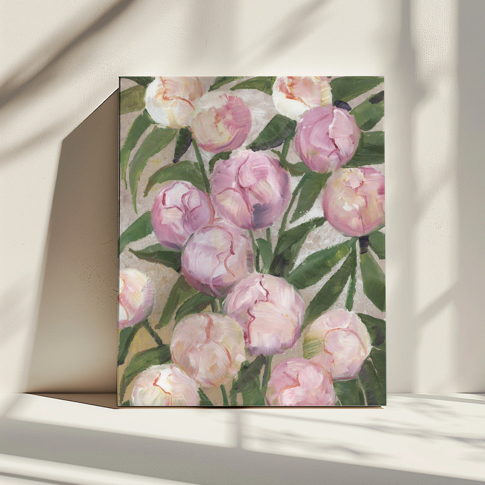 Valenty painterly peonies | Canvas