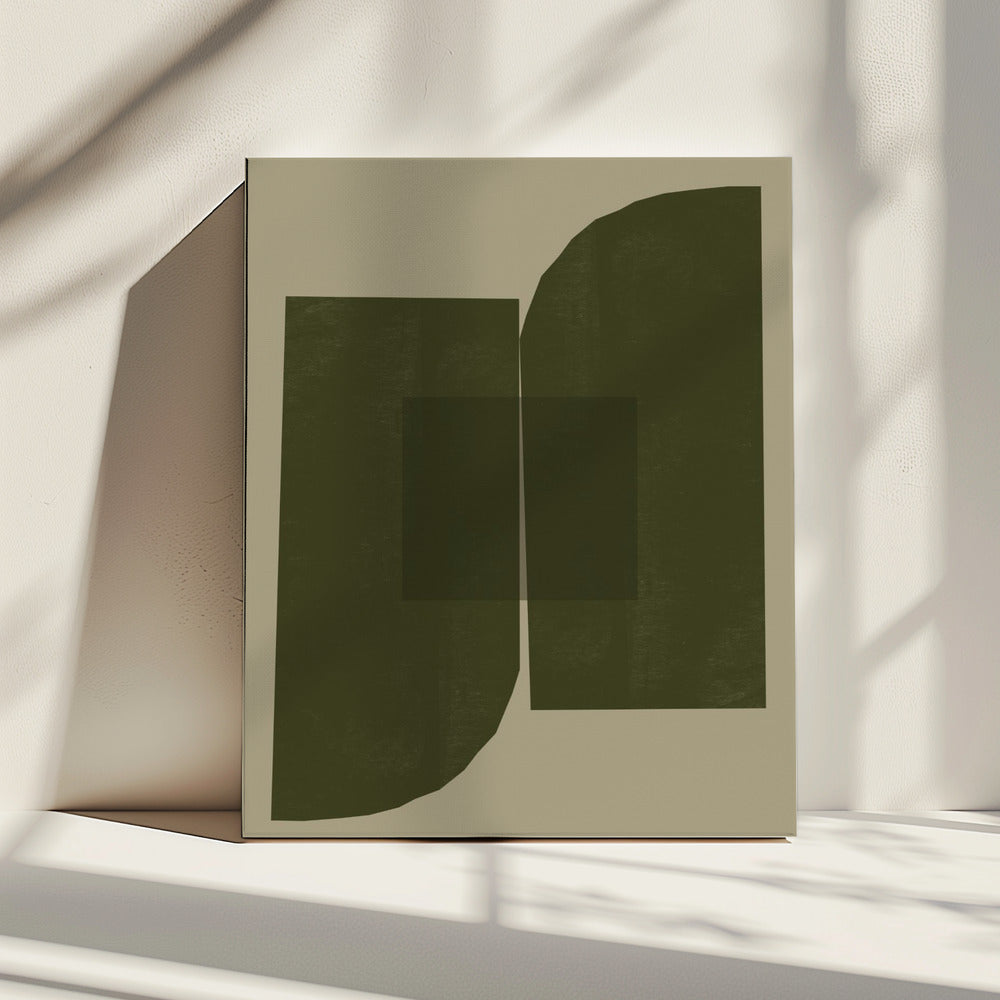 Dark Geometric Forms | Canvas