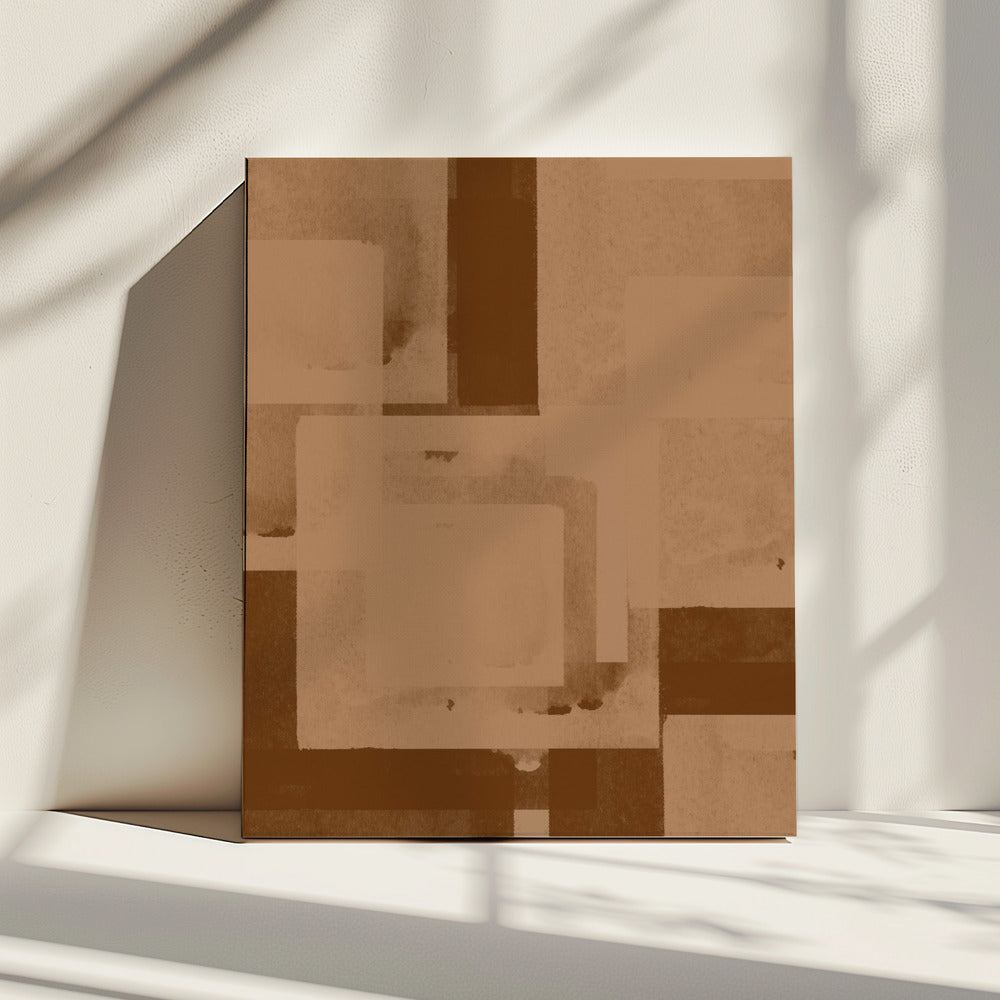 Sepia Geometric Flow | Canvas