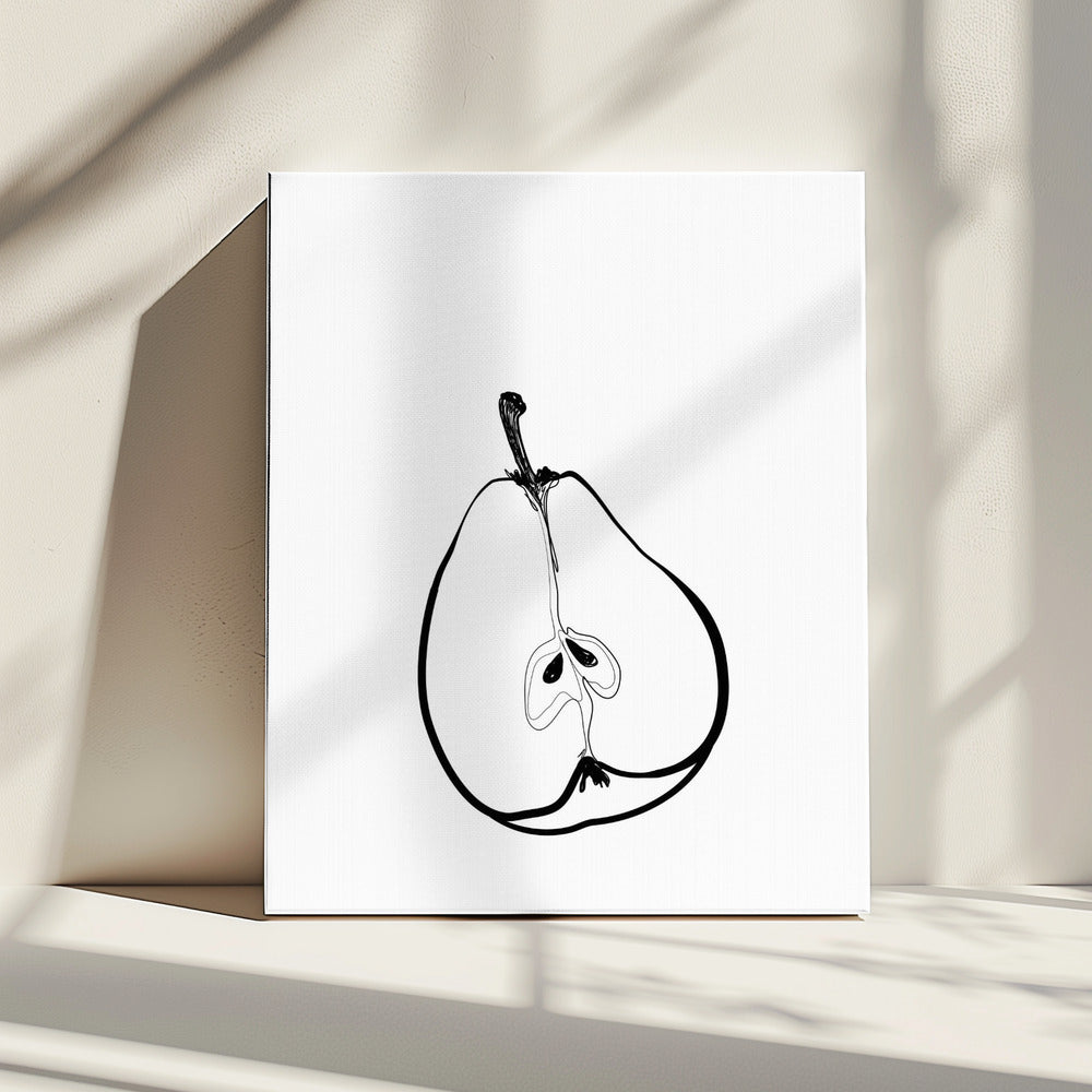 Line art half pear | Canvas