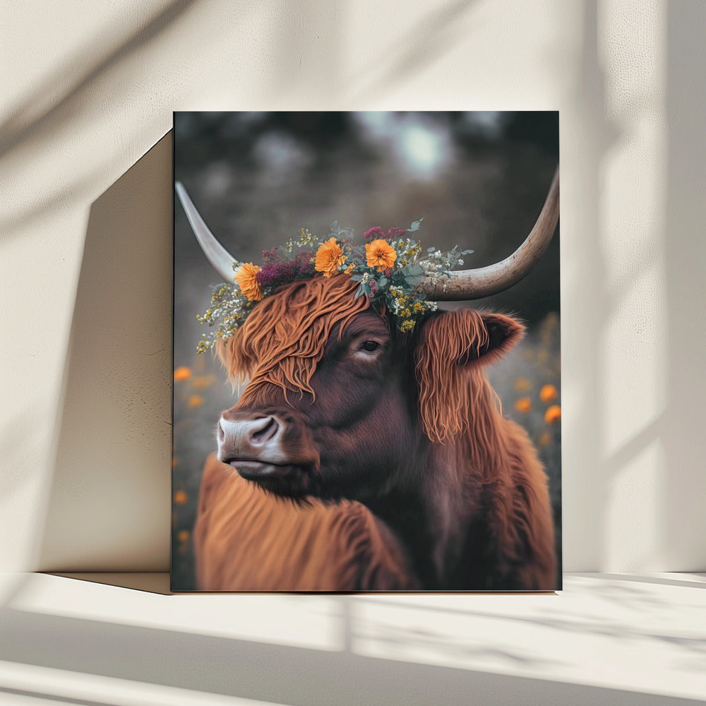 Majestic Blossom牛 | Canvas