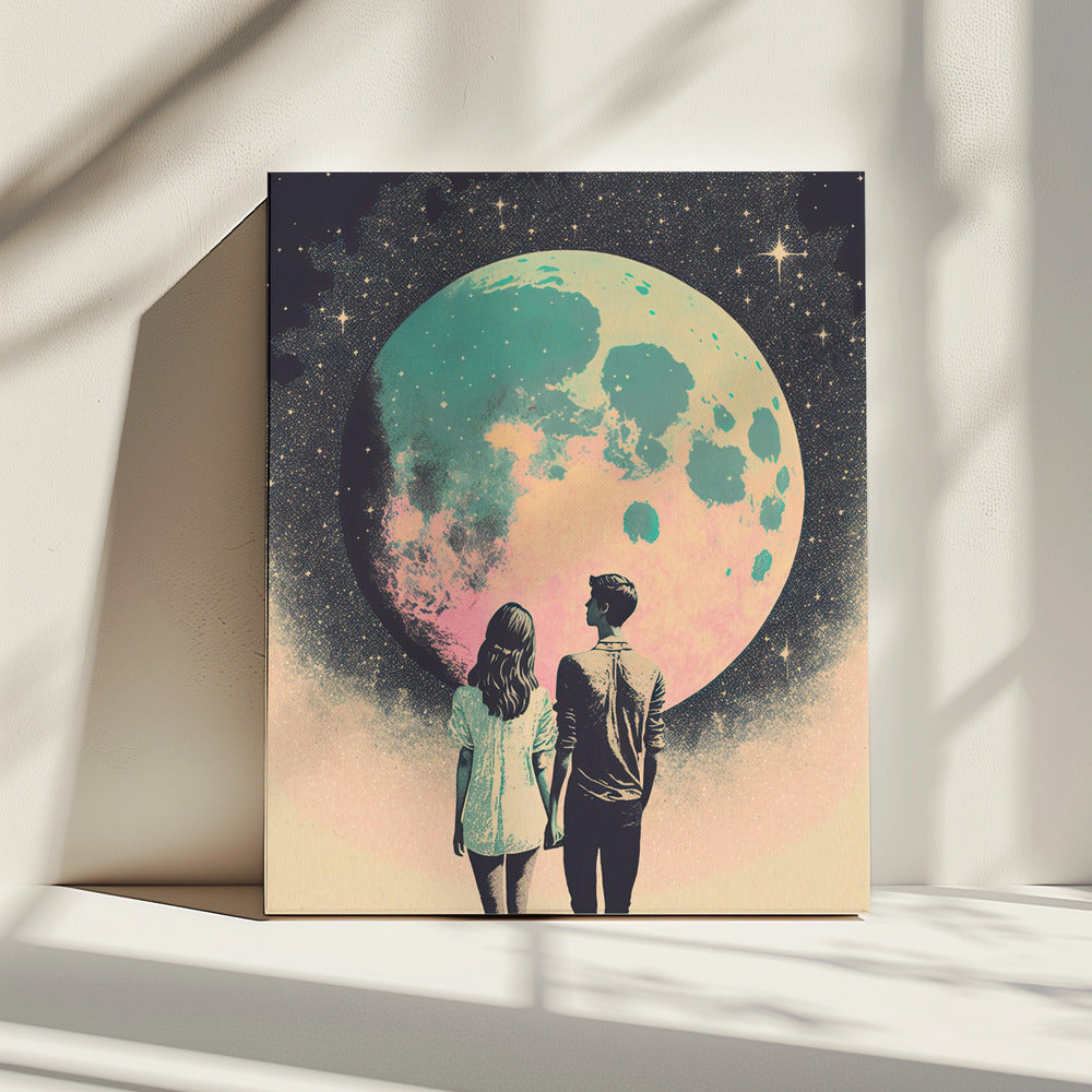 Lunar Lovers&#039; Journey | Canvas