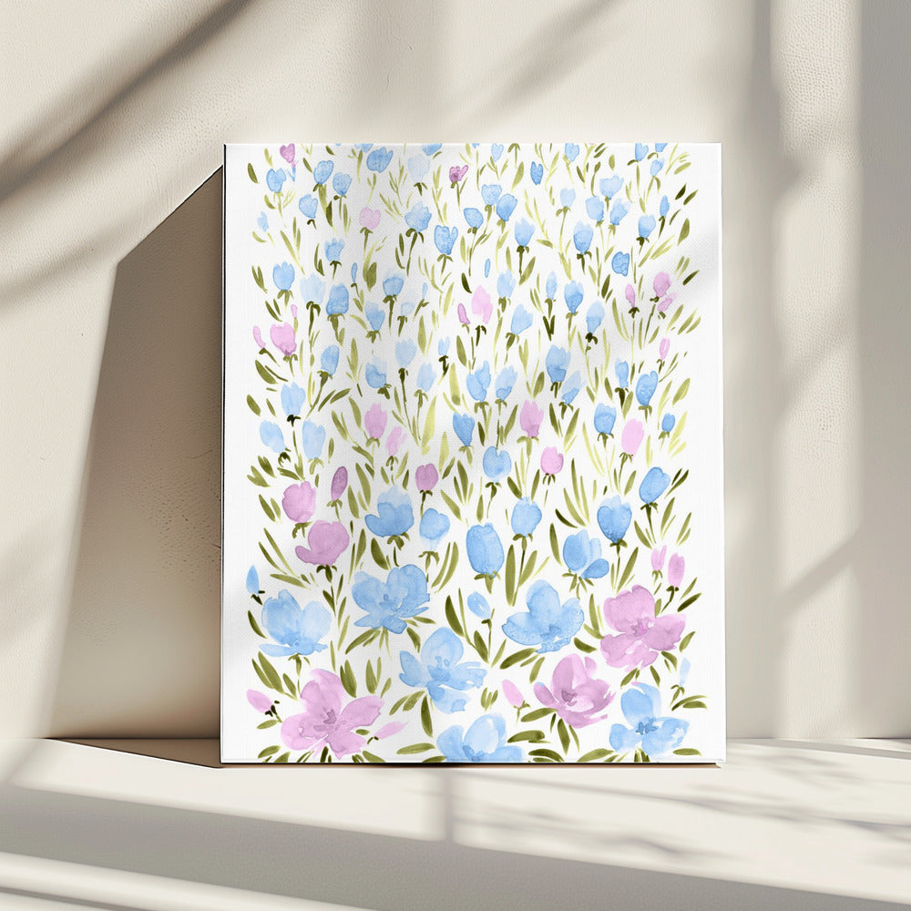 Field of purple and blue flowers | Canvas