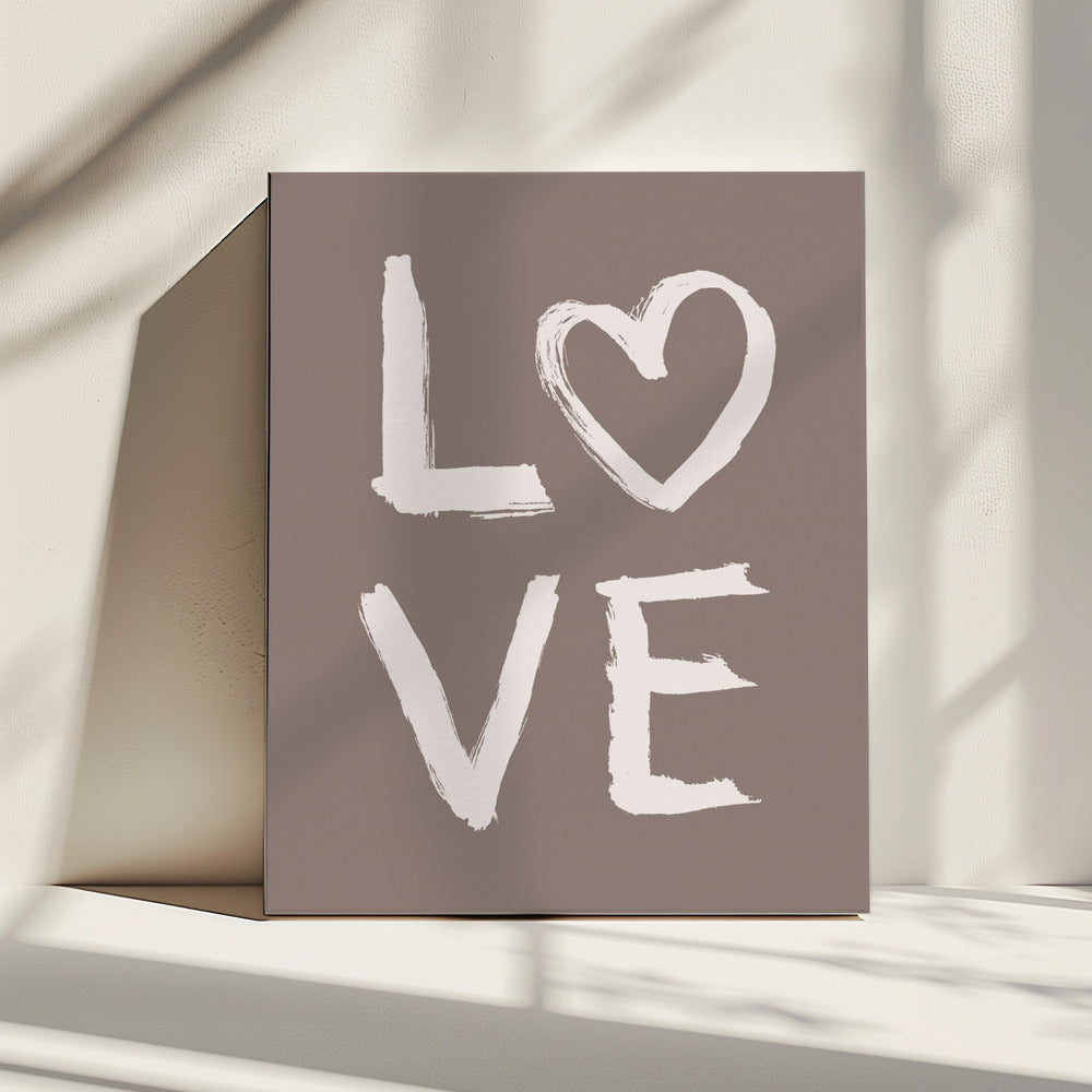 LOVE Toothy Brown | Canvas