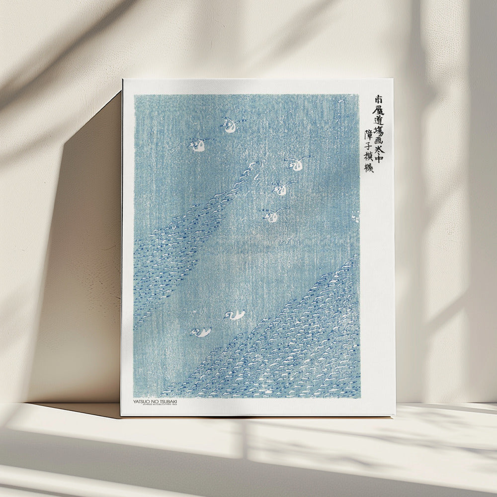 Woodblock Print Blue | Canvas