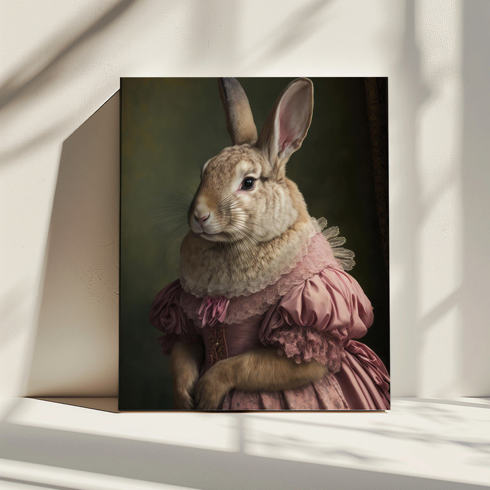 Regal Rabbit Lady | Canvas