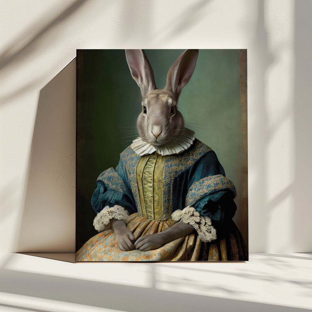 Regal Hare Portrait | Canvas