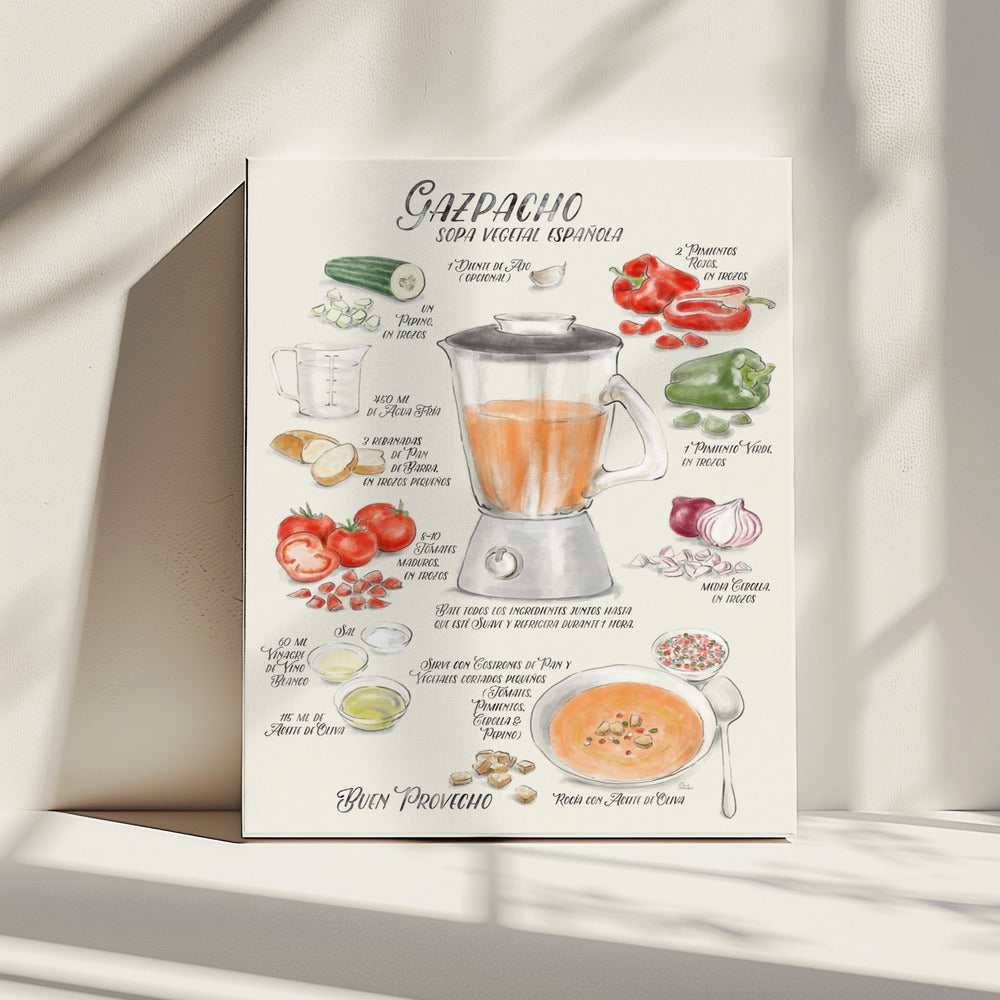 Gazpacho illustrated recipe in Spanish | Canvas